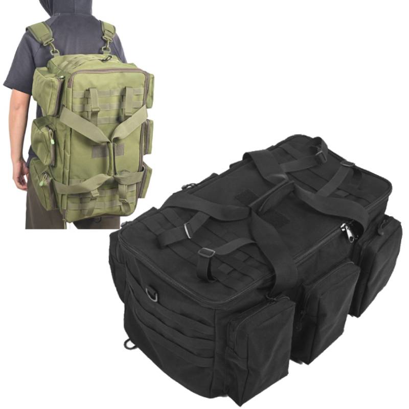Rucksack Military Style - ผู้ชายยุทธวิธีเดินป่ากระเป๋าเดินทางกระเป๋าเป้สะพายหลังกลางแจ้งปีนเขาขี่จักรยาน Rucksack ขนาดใหญ่ Multifunctional Camping Duffel