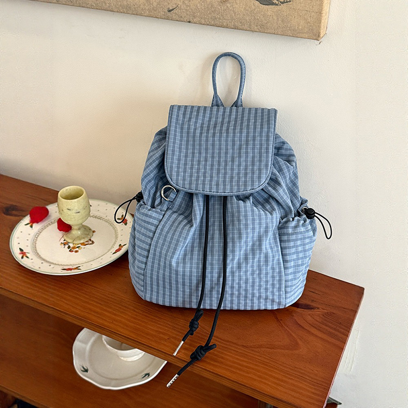 Canvas Backpack Casual - กระเป๋าเป้สะพายหลังลายสก๊อตน้ำหนักเบาสำหรับผู้หญิงเดินทางความจุขนาดใหญ่กระเป๋านักเรียนมัธยมต้นของขวัญลำลองสำหรับนักเรียนวัยรุ่น