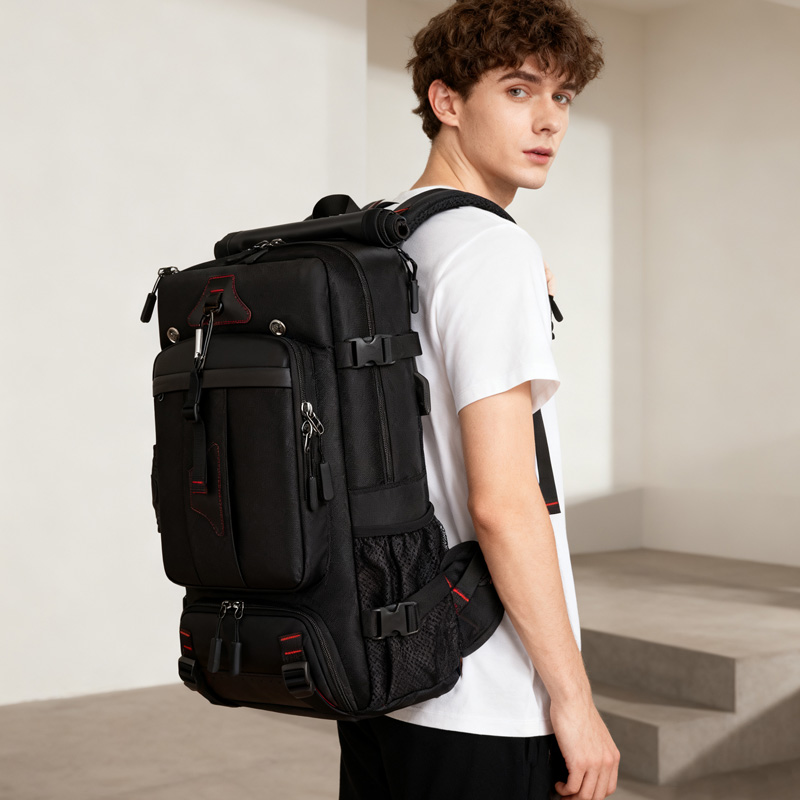 Laptop Backpack 15.6 - กระเป๋าเป้เดินทางความจุขนาดใหญ่, ช่องเก็บสัมภาระแบบปรับเปลี่ยนได้พร้อมช่องเก็บรองเท้าแยกต่างหาก, ช่องใส่แล็ปท็อปขนาด 15.6 นิ้ว