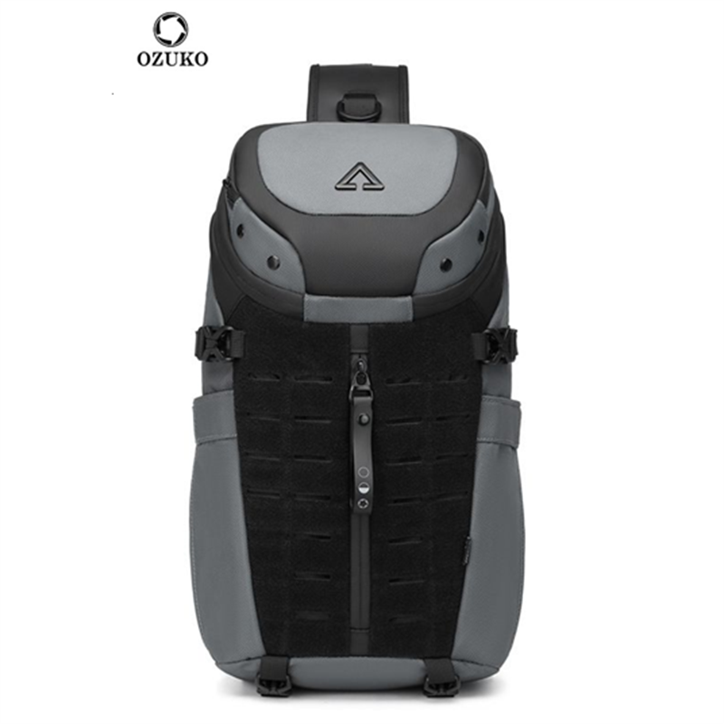 Travel Backpack Anti Theft - กระเป๋าคาดอก Ozuko กระเป๋าคาดลำตัวผู้ชาย กันน้ำ มีช่อง USB