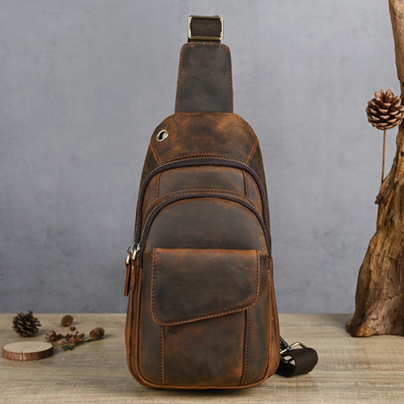 Sling Backpack Shoulder - ดีไซเนอร์หรูหรากระเป๋าคาดหน้าอกผู้ชายอเนกประสงค์ความจุขนาดใหญ่กลางแจ้งกระเป๋าสะพายไหล่ผู้ชายกระเป๋าเดินทางกระเป๋าเป้สะพายหลังโมชิลา นักเรียน