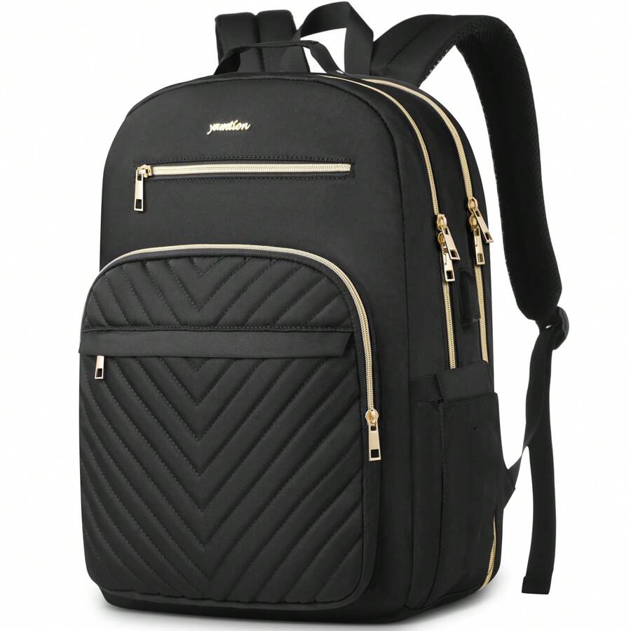 School Backpack Teen - กระเป๋าเป้สะพายหลังสำหรับผู้หญิง, กระเป๋าเป้สำหรับนักเรียนหญิงวัยรุ่น, กระเป๋าเป้พร้อมช่อง USB สำหรับทำงาน, สำนักงาน,
