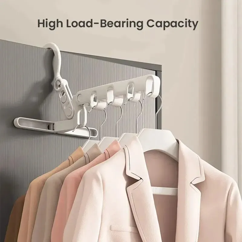 Foldable Backpack Small - ไม้แขวนเสื้อแบบพกพา 5 หลุมราวตากผ้าแบบพับได้สําหรับโรงแรมแคมป์ปิ้งแบกเป้