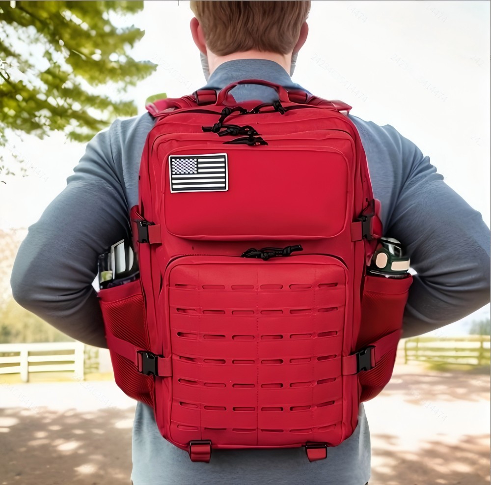 Rucksack Military Style - กระเป๋าเป้สะพายหลังแบบยุทธวิธี 25 ลิตร/45 ลิตร สำหรับผู้หญิง/ผู้ชาย ตัดด้วยเลเซอร์
