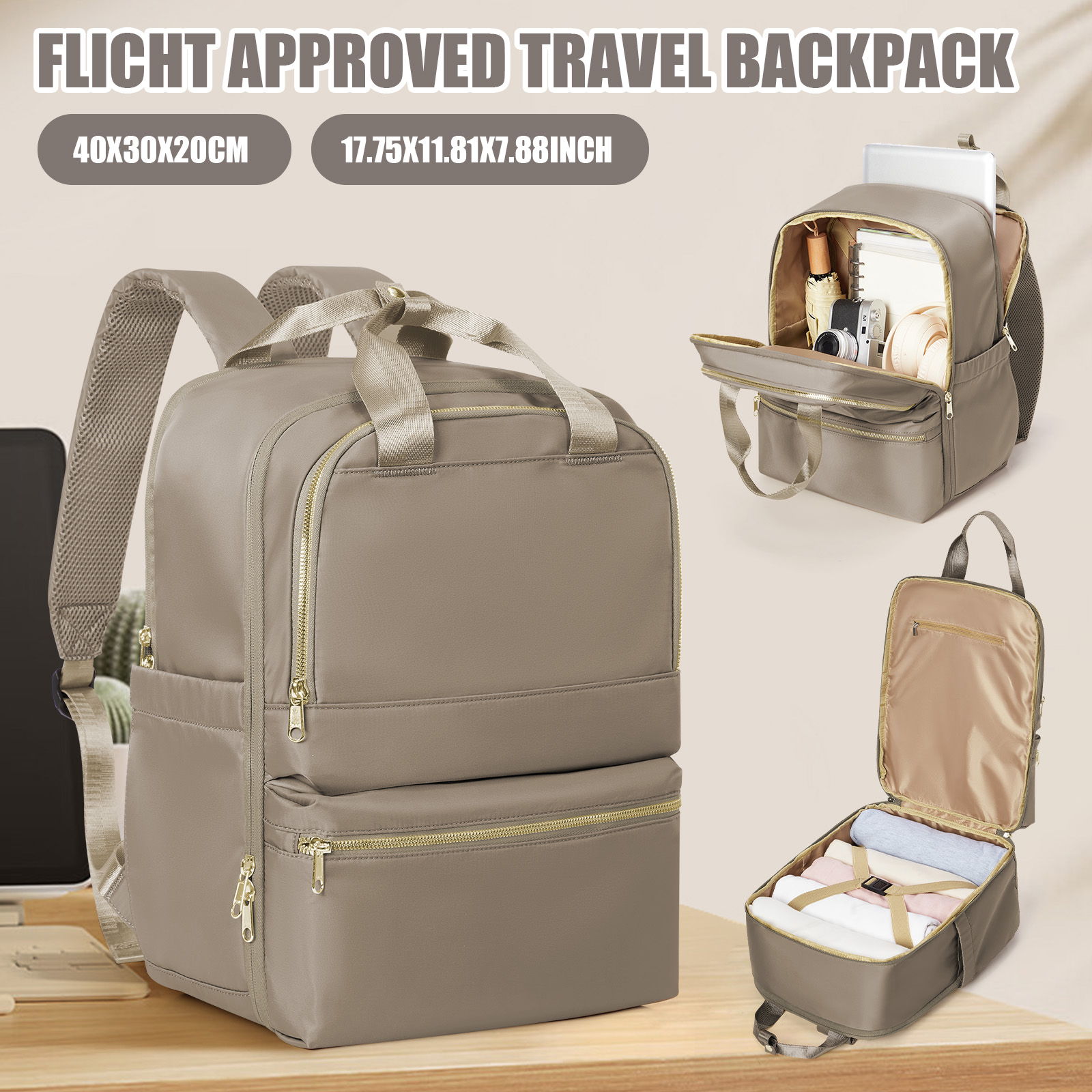 Fashion Backpack Women - กระเป๋าเป้เดินทางริยาเนียร์ 40x30x20 สำหรับผู้หญิง, กระเป๋าเป้สำหรับครูผู้บริหารใส่แล็ปท็อป กระเป๋าเป้สำหรับคู่รัก กระเป๋าแฟชั่นสำหรับผู้หญิง