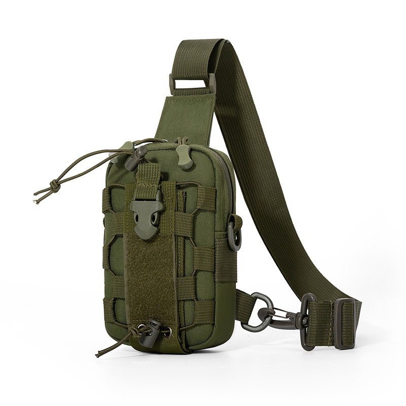 Hydration Pack Outdoor - กระเป๋าคาดเอวใส่ขวดน้ำกลางแจ้ง กระเป๋าใส่โทรศัพท์แบบสะพายข้าง กระเป๋าเก็บของสำหรับตั้งแคมป์ ปั่นจักรยาน กระเป๋าคาดอกอเนกประสงค์ กระเป๋าคาดอกแบบยุทธวิธีสำหรับผู้ชาย