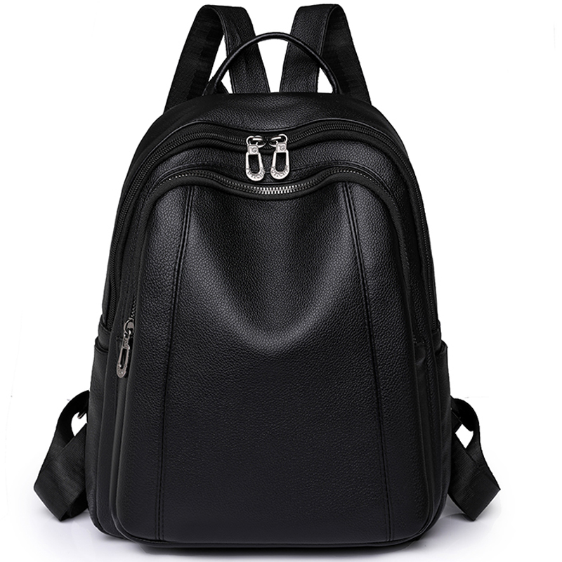 Leather Backpack Vintage - หนังคุณภาพสูงกระเป๋าเป้สะพายหลังผู้หญิงขนาดใหญ่ความจุกระเป๋าเป้สะพายหลังกระเป๋าหญิง Vintage กระเป๋าโรงเรียนกระเป๋าเดินทาง Bagpack สุภาพสตรี Bookbag