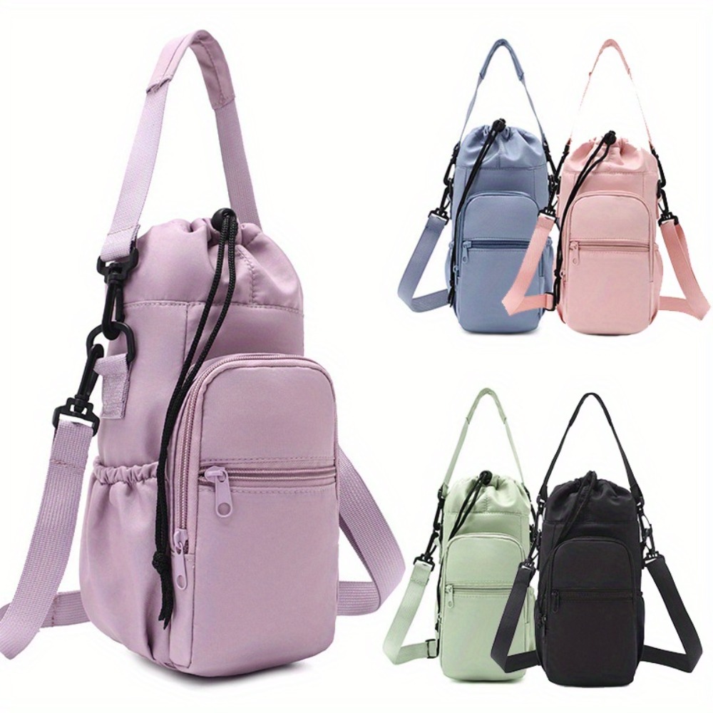 Hydration Pack Outdoor - กระเป๋าเป้สะพายหลังใส่ขวดน้ำกลางแจ้งพร้อมฝาปิดฉนวนกันความร้อน กระเป๋าสะพายสำหรับออกกำลังกาย ฟิตเนส และการเดินทาง - กระเป๋าใส่แก้วน้ำแบบมีซองเก็บ