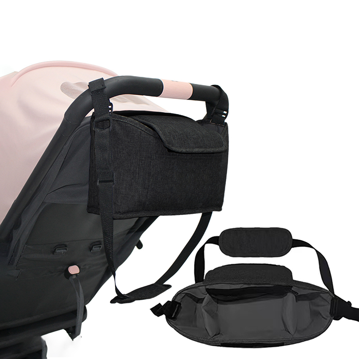 Backpack Diaper Bag - กระเป๋าเก็บของและจัดเก็บสำหรับรถเข็นเด็ก, อเนกประสงค์, กระเป๋าแขวนรถเข็นเด็กความจุขนาดใหญ่, กระเป๋าสะพายไหล่เดี่ยวแฟชั่นสำหรับคุณแม่