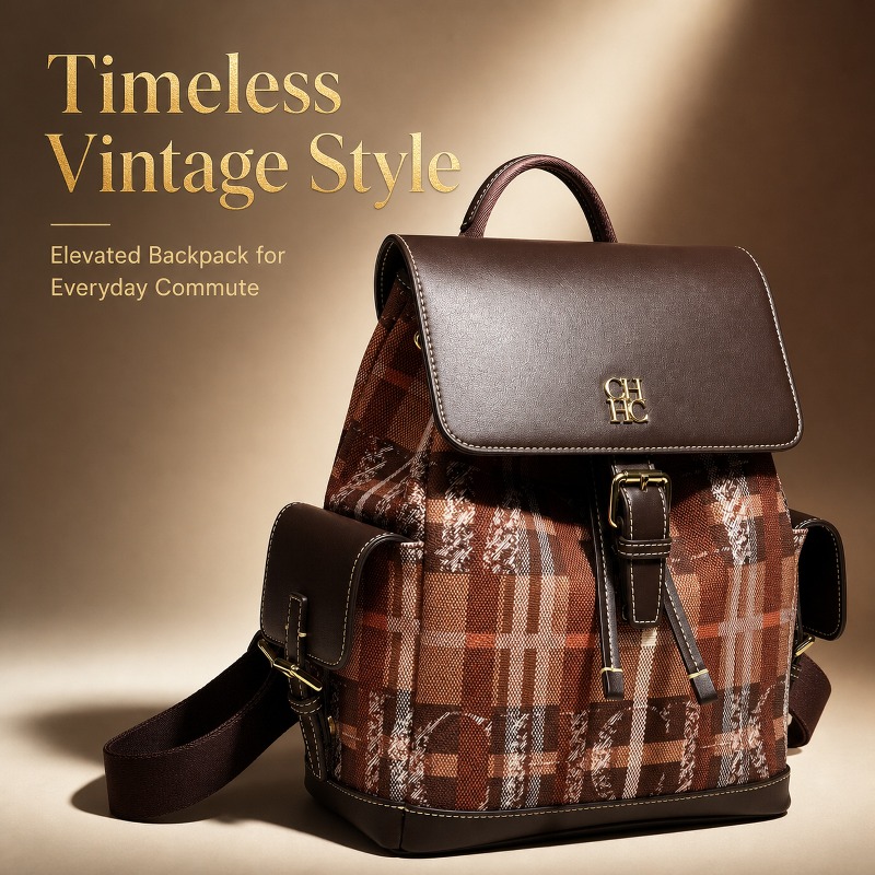 Fashion Backpack Women - กระเป๋าเป้ CHHC แฟชั่นสีสันสดใส สไตล์พรีปปี้อเนกประสงค์ เหมาะสำหรับนักเรียน นักศึกษา