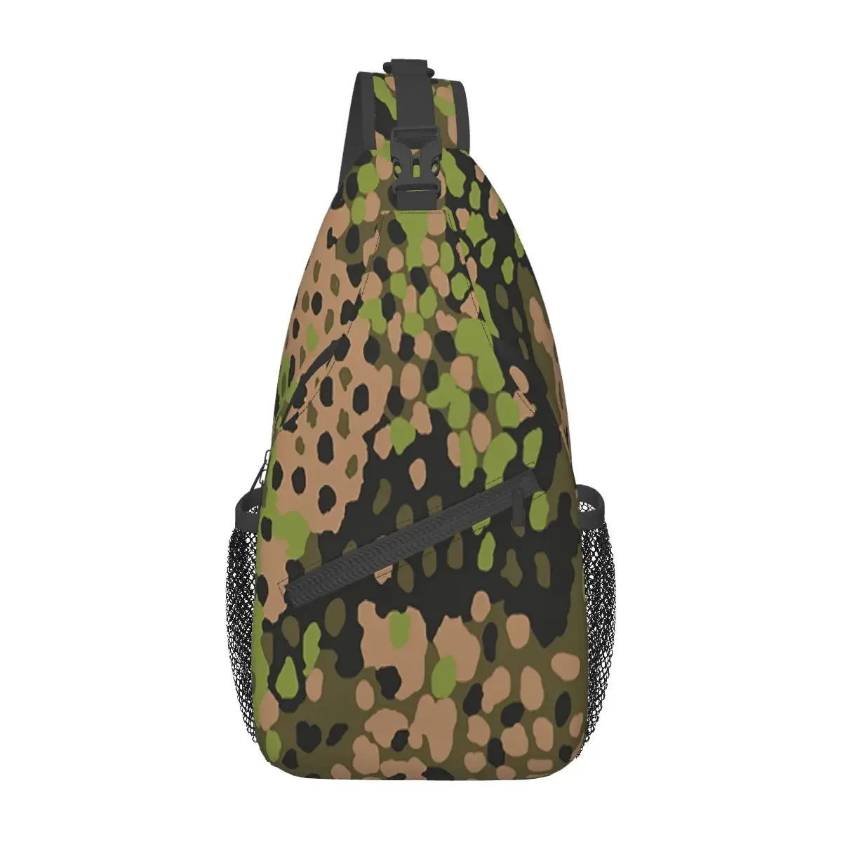 Sling Backpack Shoulder - กระเป๋าสะพายข้างลายพราง Erbsentarn ยุคสงครามโลกครั้งที่ 2 กระเป๋าสะพายหน้าอกขนาดเล็ก กระเป๋าสะพายไหล่ลายพรางทหาร