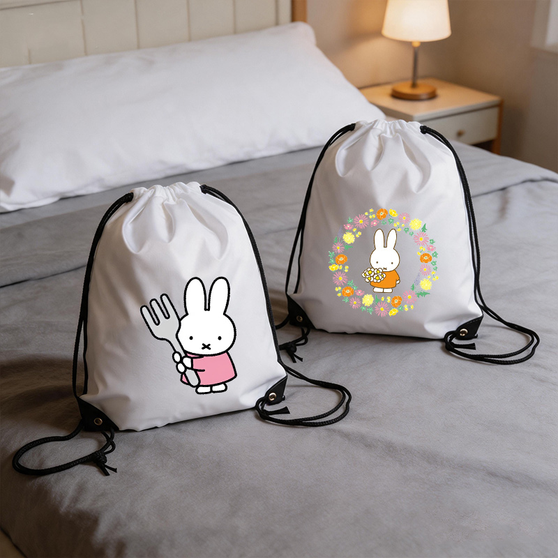 Drawstring Gym Bag - กระเป๋าหูรูดมิฟฟี่ส์สำหรับผู้หญิง กันน้ำ สำหรับออกกำลังกาย ใส่เสื้อผ้า กระเป๋าเก็บของ กันฝุ่น