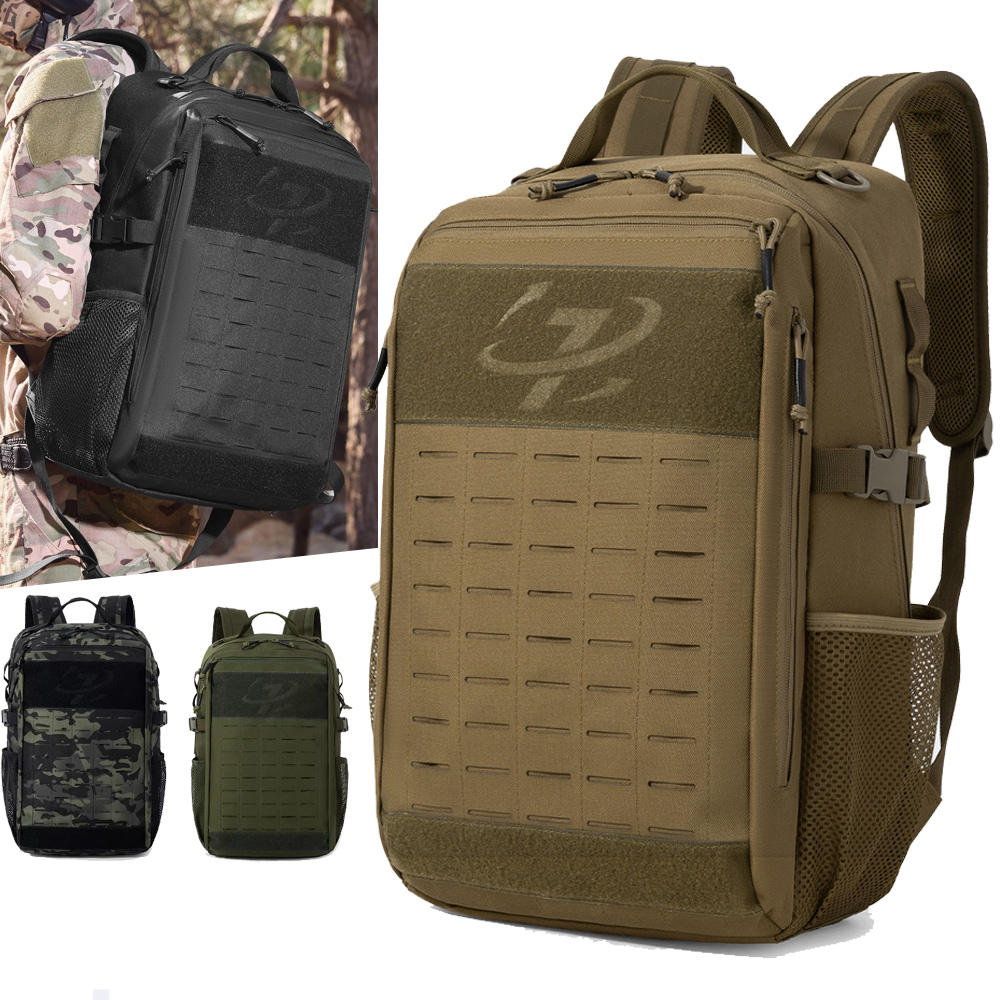 Rucksack Military Style - กระเป๋าเป้สะพายหลังสำหรับปีนเขา กระเป๋าทหารยุทธวิธีแบบ Molle สำหรับกิจกรรมกลางแจ้ง กีฬา ตั้งแคมป์