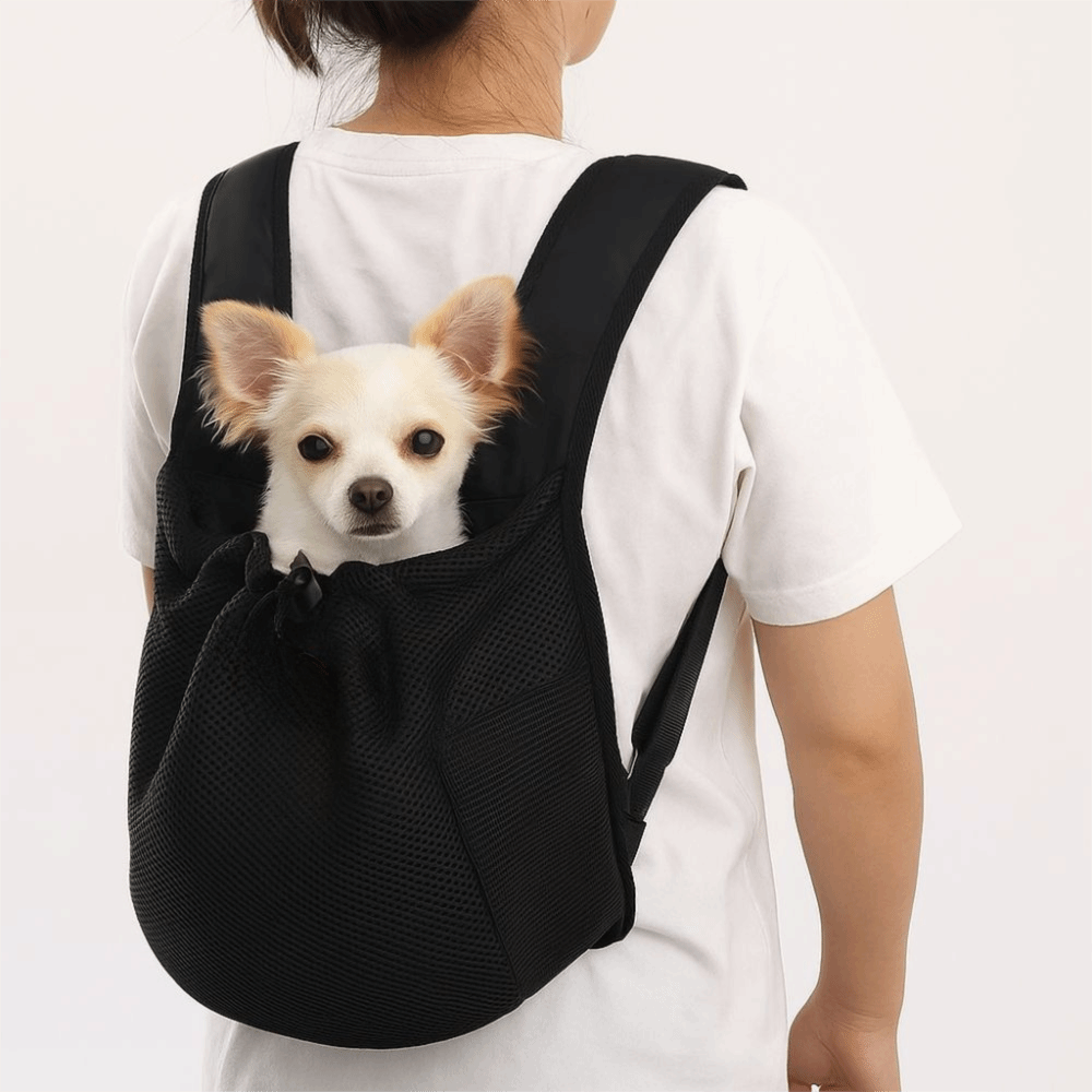 Foldable Backpack Small - กระเป๋าเป้สะพายหลังสำหรับสัตว์เลี้ยงแบบพกพา ระบายอากาศได้ดี ปรับได้ พับเก็บได้ กระเป๋าเดินทางสำหรับสัตว์เลี้ยง กระเป๋าสะพายไหล่คู่สำหรับพาสุนัขเดินเล่น