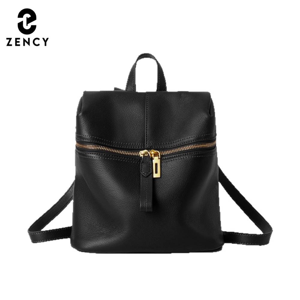 Leather Backpack Vintage - กระเป๋าเป้สะพายหลังหนังแท้สำหรับผู้หญิง Zency กระเป๋าหลายช่องสำหรับใช้งานประจำวัน กระเป๋าเดินทาง กระเป๋าสะพายไหล่สำหรับผู้เดินทางในฤดูใบไม้ร่วงและฤดูหนาว