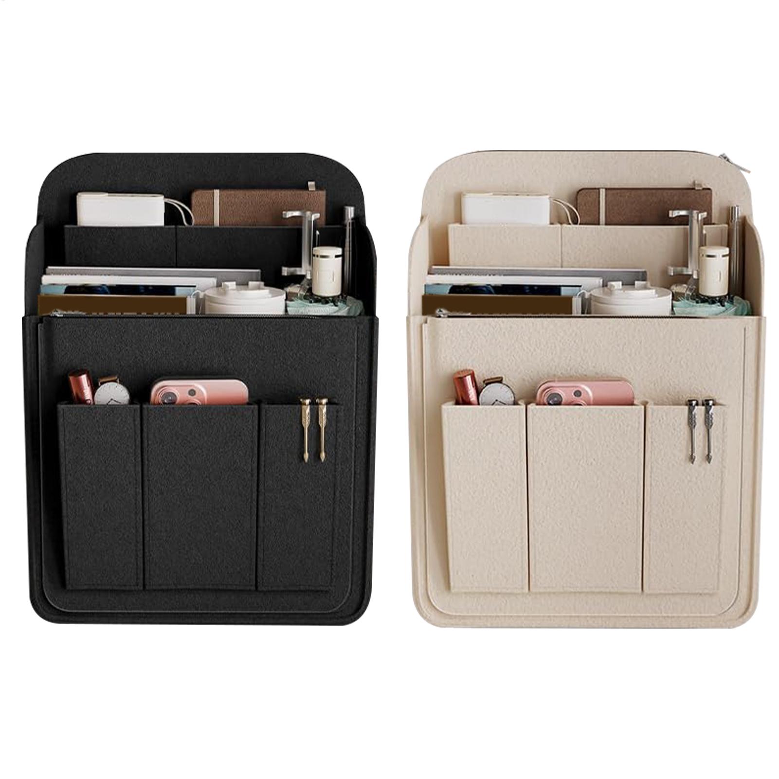 Backpack Insert Organizer - กระเป๋าใส่ของด้านในแบบผ้าสักหลาดสามารถจัดหมวดหมู่ได้ กระเป๋าเก็บของอเนกประสงค์ กระเป๋าใส่ของด้านในแบบกระเป๋าถือ กระเป๋าเก็บของแบบหลายช่อง