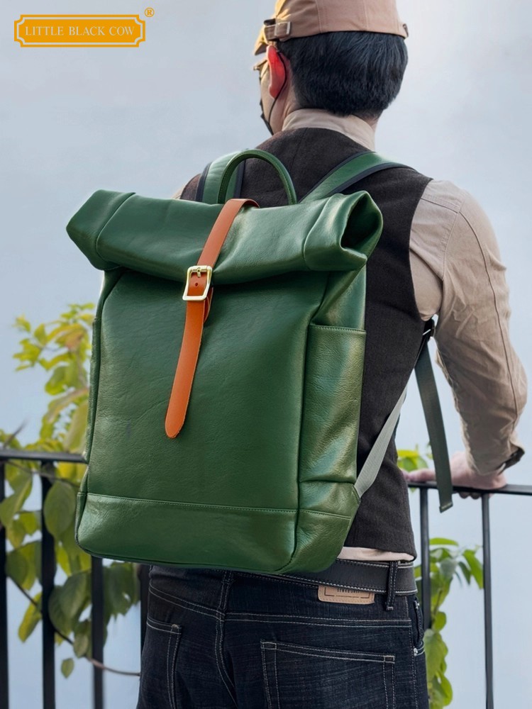 กระเป๋าเป้สะพายหลังหนังแท้ความ - Leather Backpack Vintage บทวิจารณ์และราคา