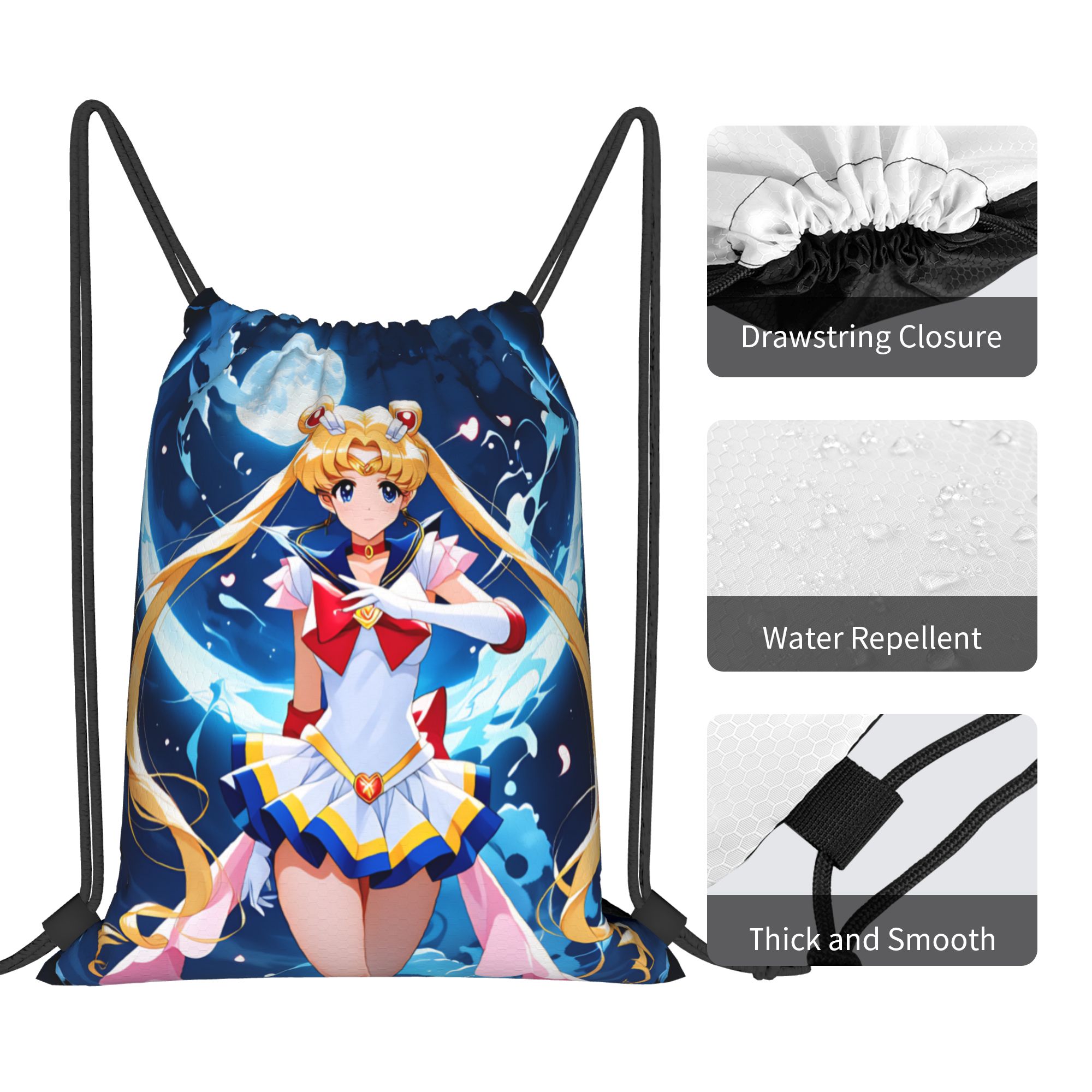กระเป๋าเชือกรูดลายเซเลอร์มูนแบ - Drawstring Gym Bag บทวิจารณ์และราคา