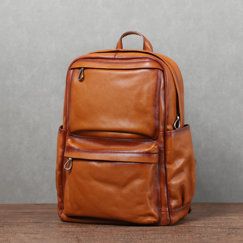 YETTIES กระเป๋าเป้หนังแท้สำหรั - Leather Backpack Vintage บทวิจารณ์และราคา