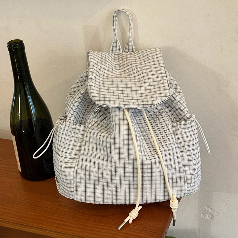กระเป๋าเป้สะพายหลังลายสก๊อตน้ำ - Canvas Backpack Casual บทวิจารณ์และราคา