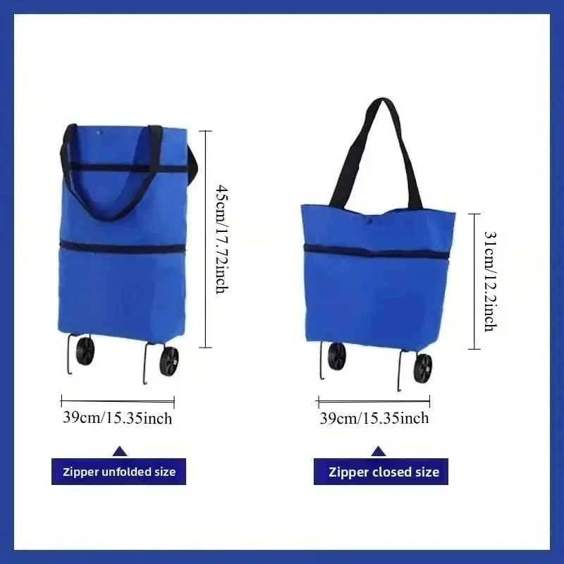 รถเข็นช็อปปิ้งแบบพับได้พร้อมล้ - Foldable Backpack Small บทวิจารณ์และราคา