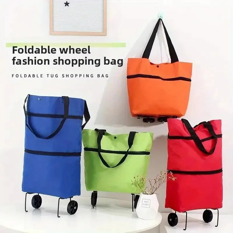 รถเข็นช็อปปิ้งแบบพับได้พร้อมล้ - Foldable Backpack Small บทวิจารณ์และราคา