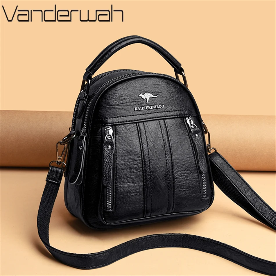 4 In 1 หนังกระเป๋าเป้สะพายหลัง - Mini Backpack Purse บทวิจารณ์และราคา