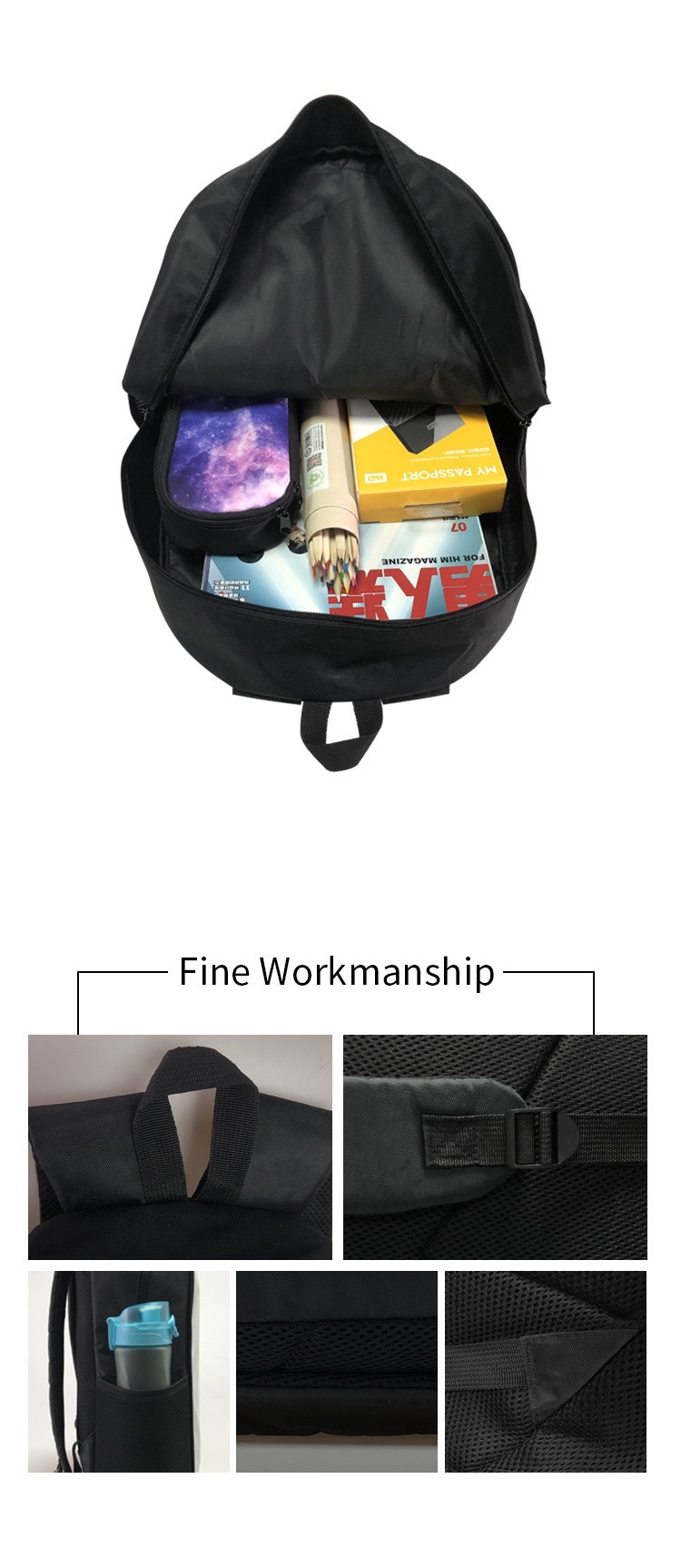 กระเป๋าเป้สะพายหลังลายอนิเมะ H - School Backpack Teen บทวิจารณ์และราคา