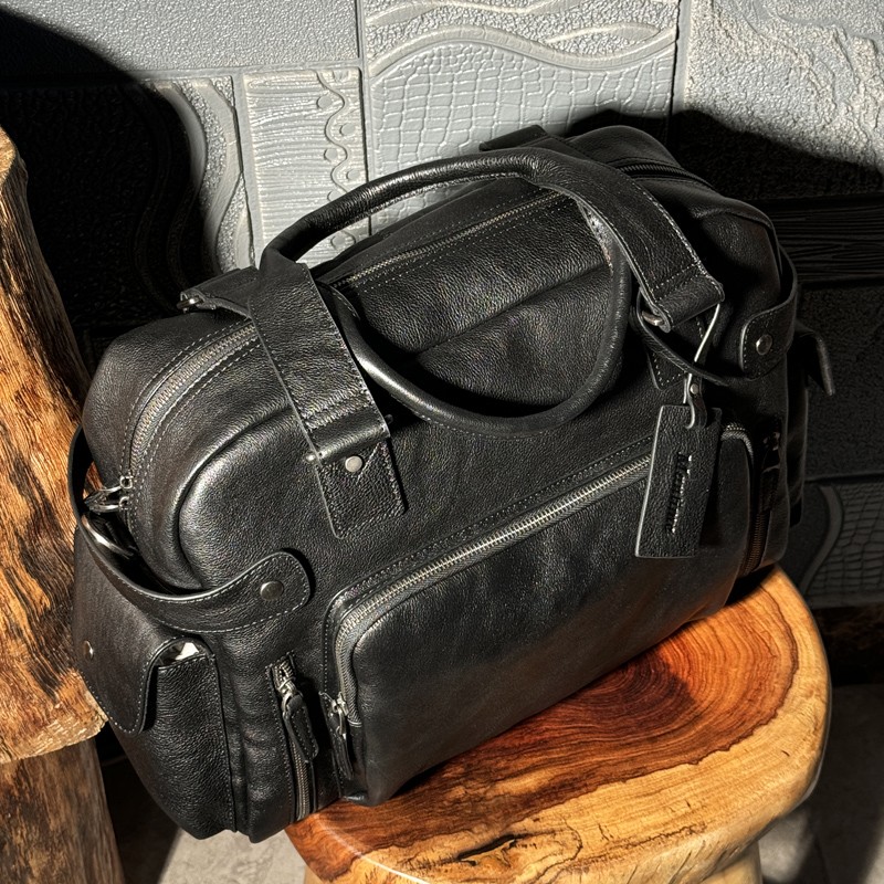 กระเป๋าผู้ชายยางลบหนังฟอกฝาดวิ - Leather Backpack Vintage บทวิจารณ์และราคา