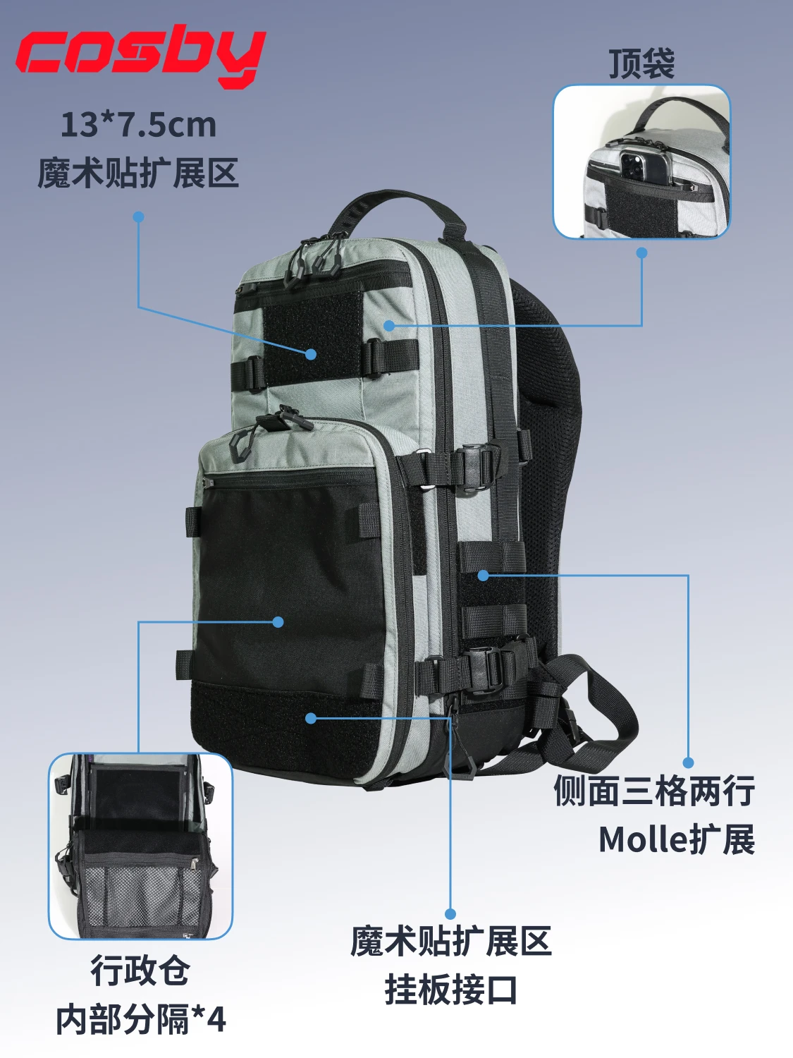 กระเป๋าเป้ COSBY Acid Rain รุ่ - Urban Backpack Tactical บทวิจารณ์และราคา