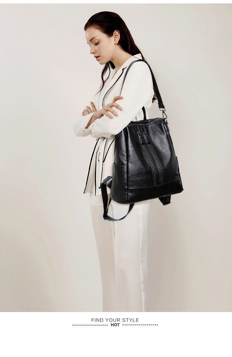 กระเป๋าเป้สะพายหลังหนังนิ่มสำห - Canvas Backpack Casual บทวิจารณ์และราคา