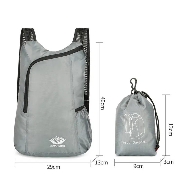 20L Unisex น้ําหนักเบากระเป๋าเ - Foldable Backpack Small บทวิจารณ์และราคา