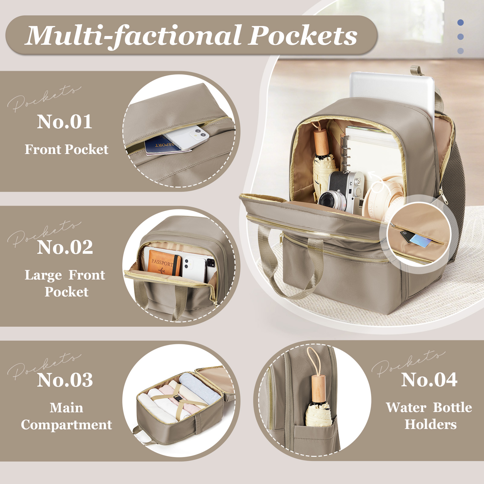 กระเป๋าเป้เดินทางริยาเนียร์ 40 - Fashion Backpack Women บทวิจารณ์และราคา