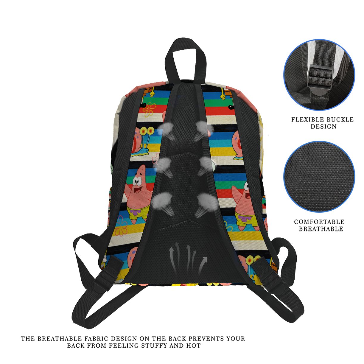 กระเป๋าเป้สะพายหลังลายสปอนจ์บ็ - School Backpack Teen บทวิจารณ์และราคา