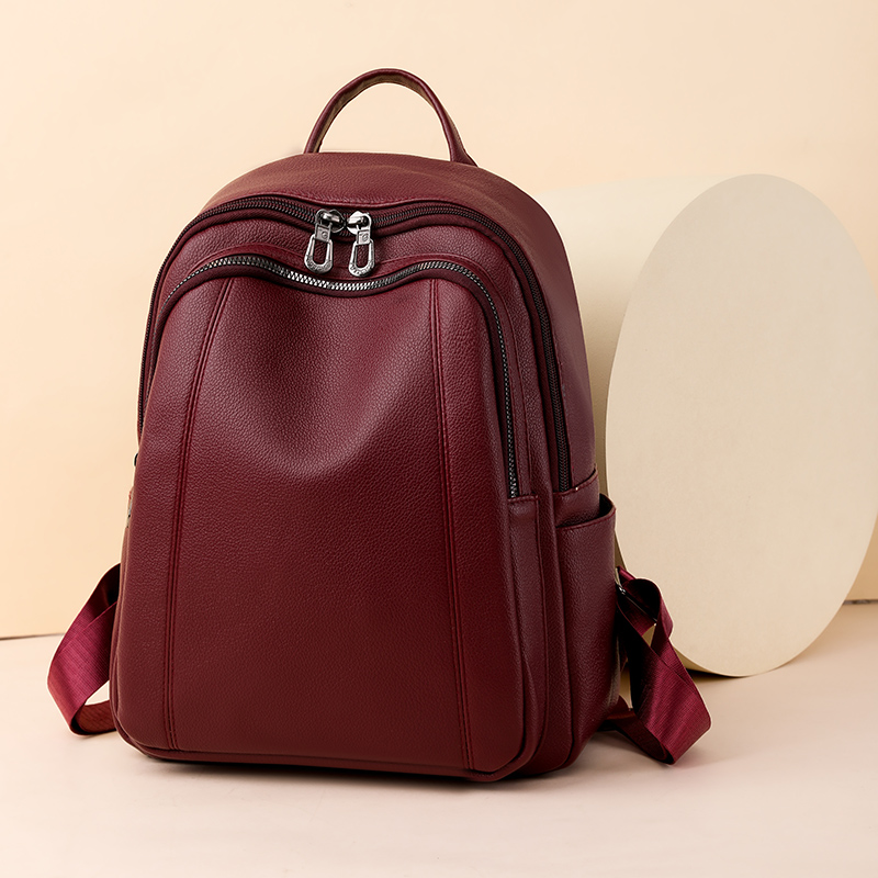 หนังคุณภาพสูงกระเป๋าเป้สะพายหล - Leather Backpack Vintage บทวิจารณ์และราคา