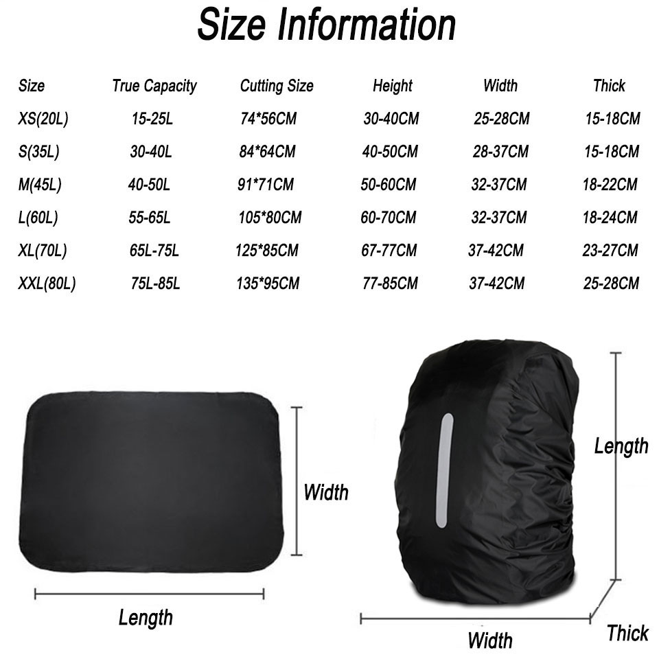 KoKossi 1 ชิ้น 25-80L กระเป๋าเ - Rain Cover Backpack บทวิจารณ์และราคา