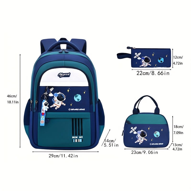 กระเป๋าเป้การ์ตูนนักบินอวกาศรุ - School Backpack Teen บทวิจารณ์และราคา