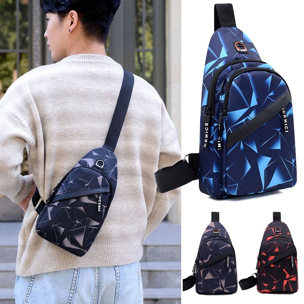 แฟชั่นกระเป๋าคาดหน้าอก 2 ชั้น  - Sling Backpack Shoulder บทวิจารณ์และราคา