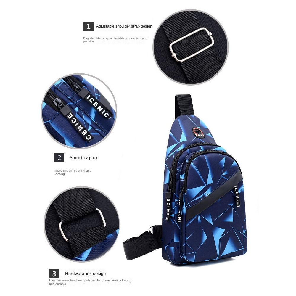 แฟชั่นกระเป๋าคาดหน้าอก 2 ชั้น  - Sling Backpack Shoulder บทวิจารณ์และราคา