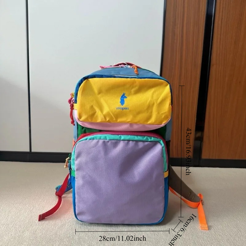กระเป๋าเป้โดพามีน คัลเลอร์บล็อ - Canvas Backpack Casual บทวิจารณ์และราคา