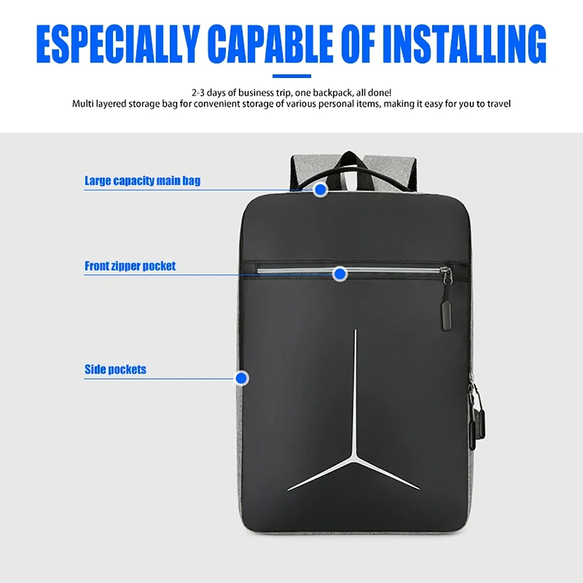 ใหม่ Anti-Theft USB กันน้ํา Ha - Travel Backpack Anti Theft บทวิจารณ์และราคา