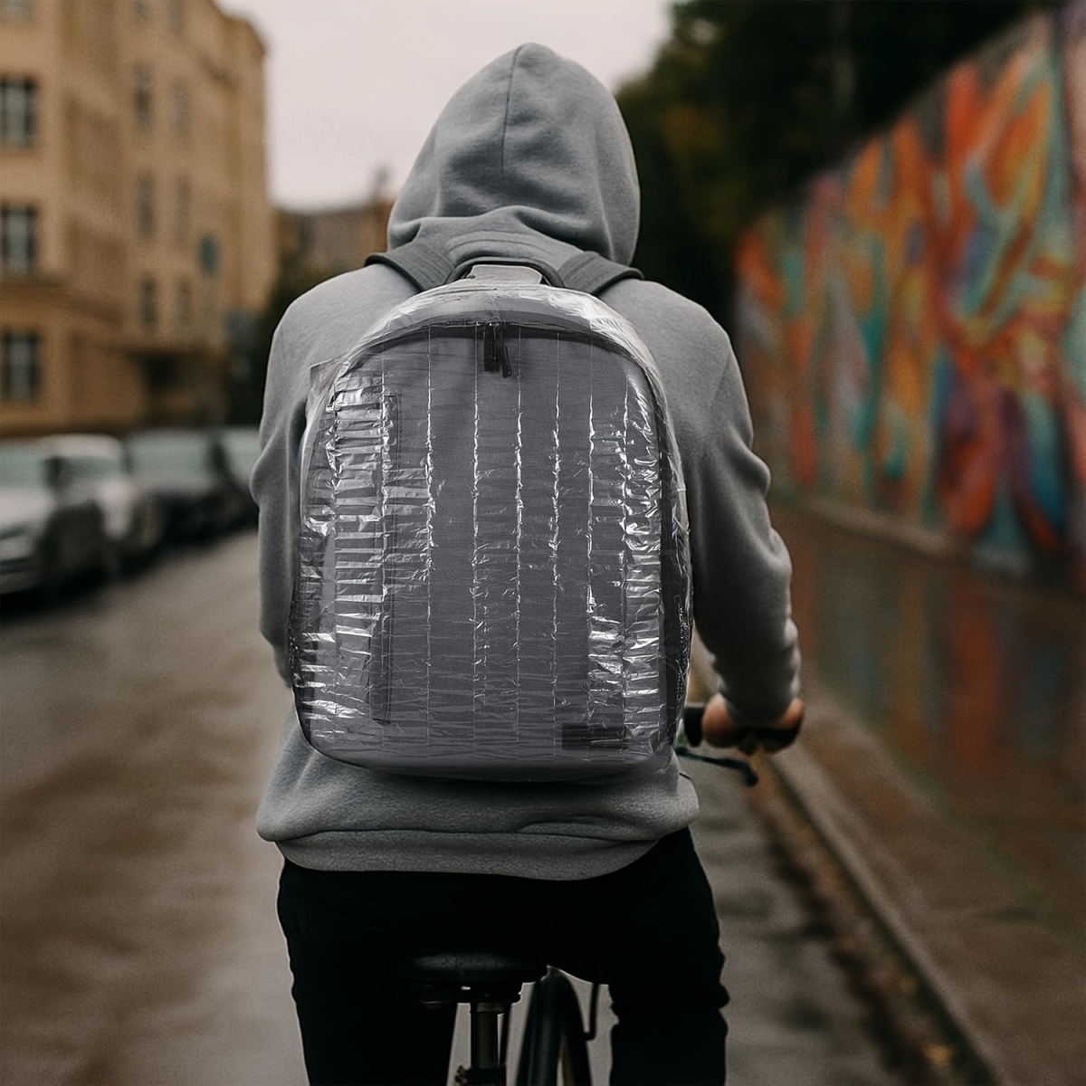 10 ชิ้น ผ้าคลุมกันฝนแบบยืดหยุ่ - Rain Cover Backpack บทวิจารณ์และราคา