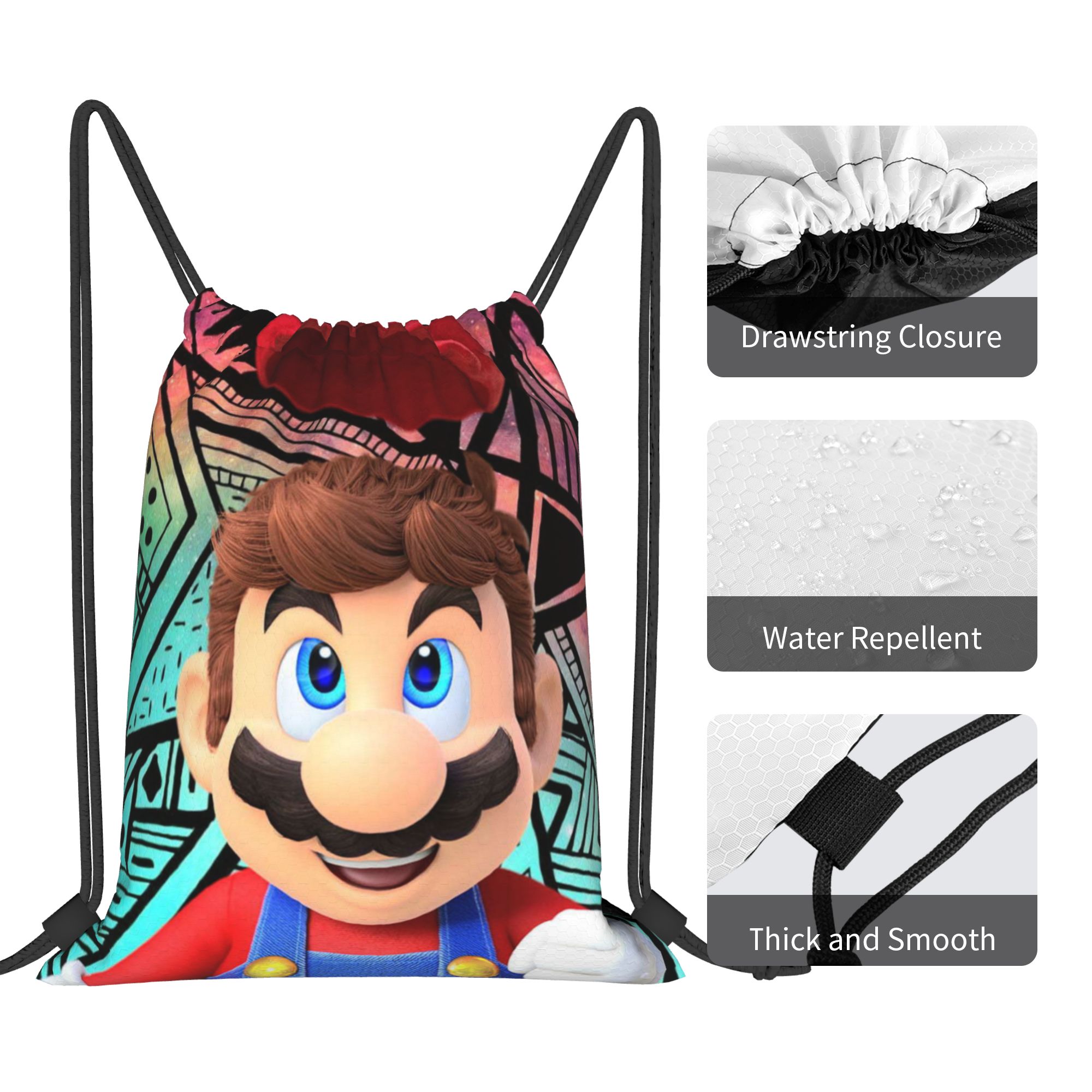 กระเป๋าหูรูดลายวีดีโอเกม M-Mar - Drawstring Gym Bag บทวิจารณ์และราคา