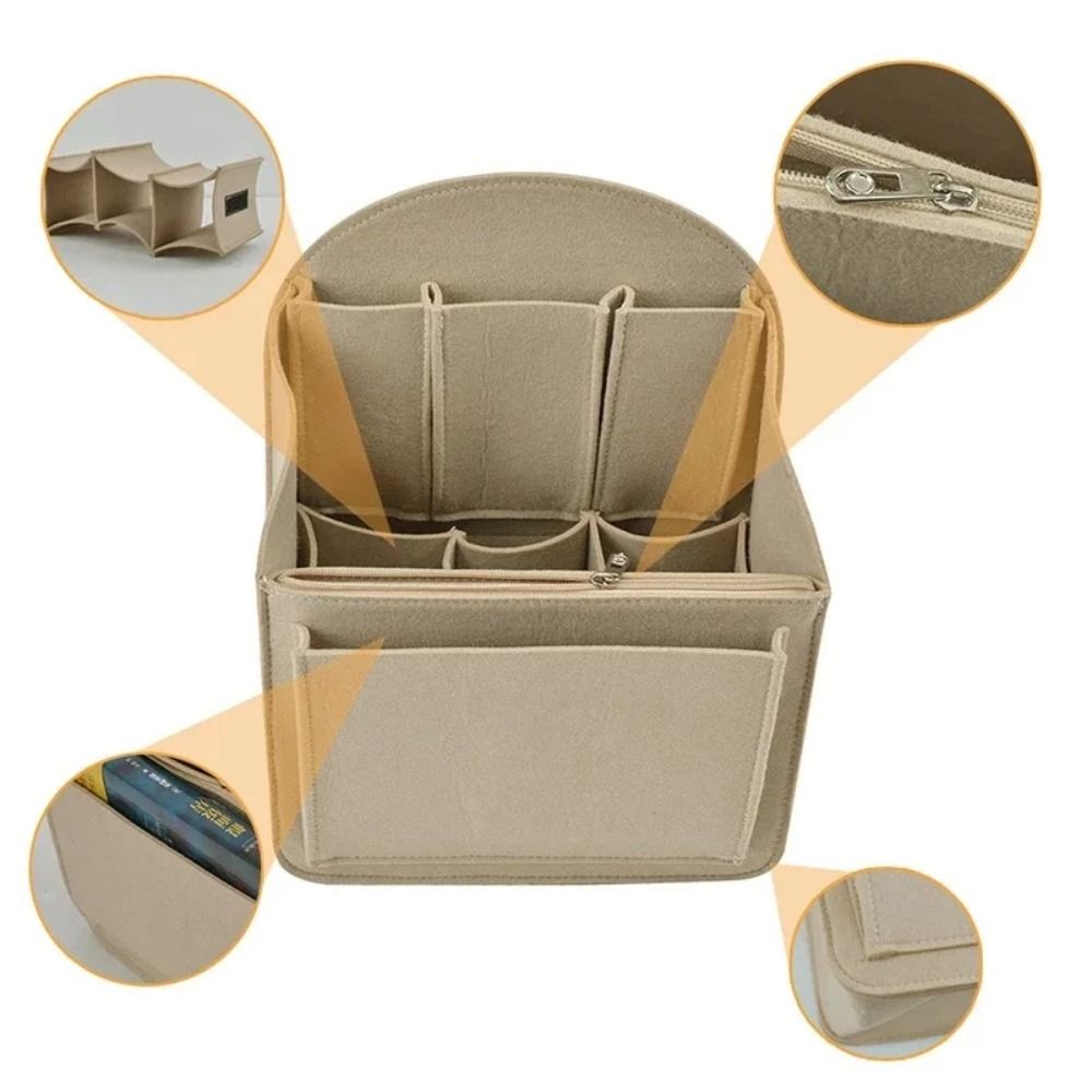 แต่งหน้า Felt ใส่กระเป๋าสําหรั - Backpack Insert Organizer บทวิจารณ์และราคา