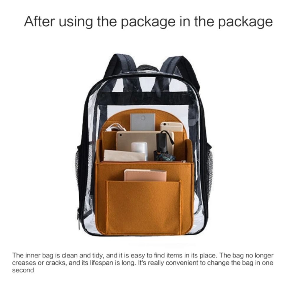 แต่งหน้า Felt ใส่กระเป๋าสําหรั - Backpack Insert Organizer บทวิจารณ์และราคา