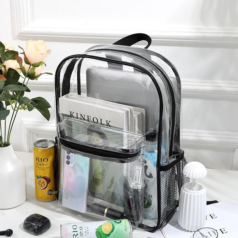 กระเป๋าเป้สะพายหลัง PVC ใสสำหร - Canvas Backpack Casual บทวิจารณ์และราคา