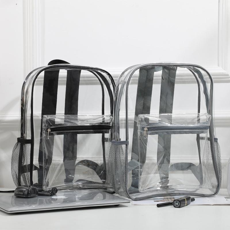 กระเป๋าเป้สะพายหลัง PVC ใสสำหร - Canvas Backpack Casual บทวิจารณ์และราคา