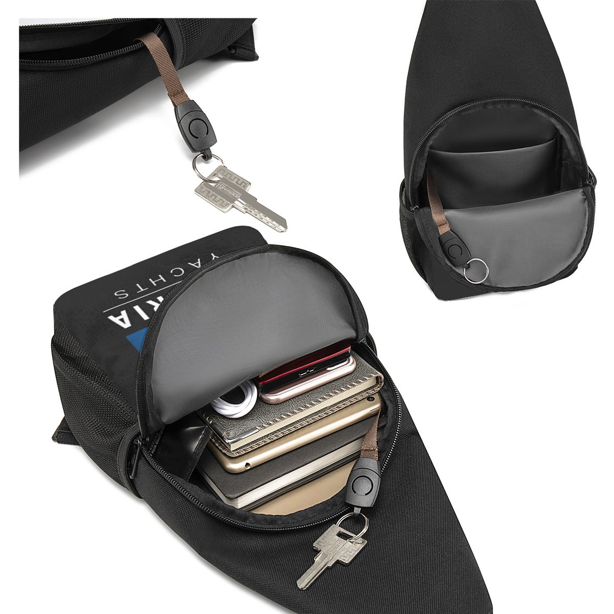 บาวาเรีย ยอชท์ บลู ซิลเวอร์ โล - Sling Backpack Shoulder บทวิจารณ์และราคา