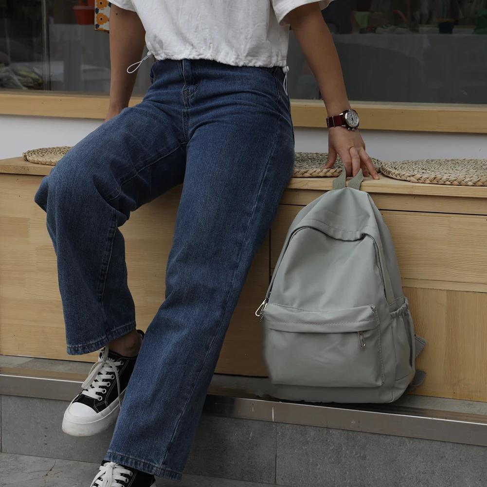กระเป๋าเป้สะพายหลังไนลอนสีทึบส - School Backpack Teen บทวิจารณ์และราคา